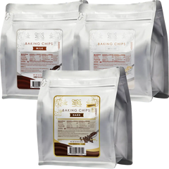 Chocolate Chips Variety Bundle - White, Milk & Dark Baking Chips 3-pack
