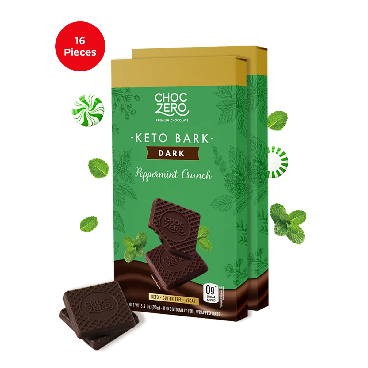 Dark Chocolate Peppermint Keto Bark